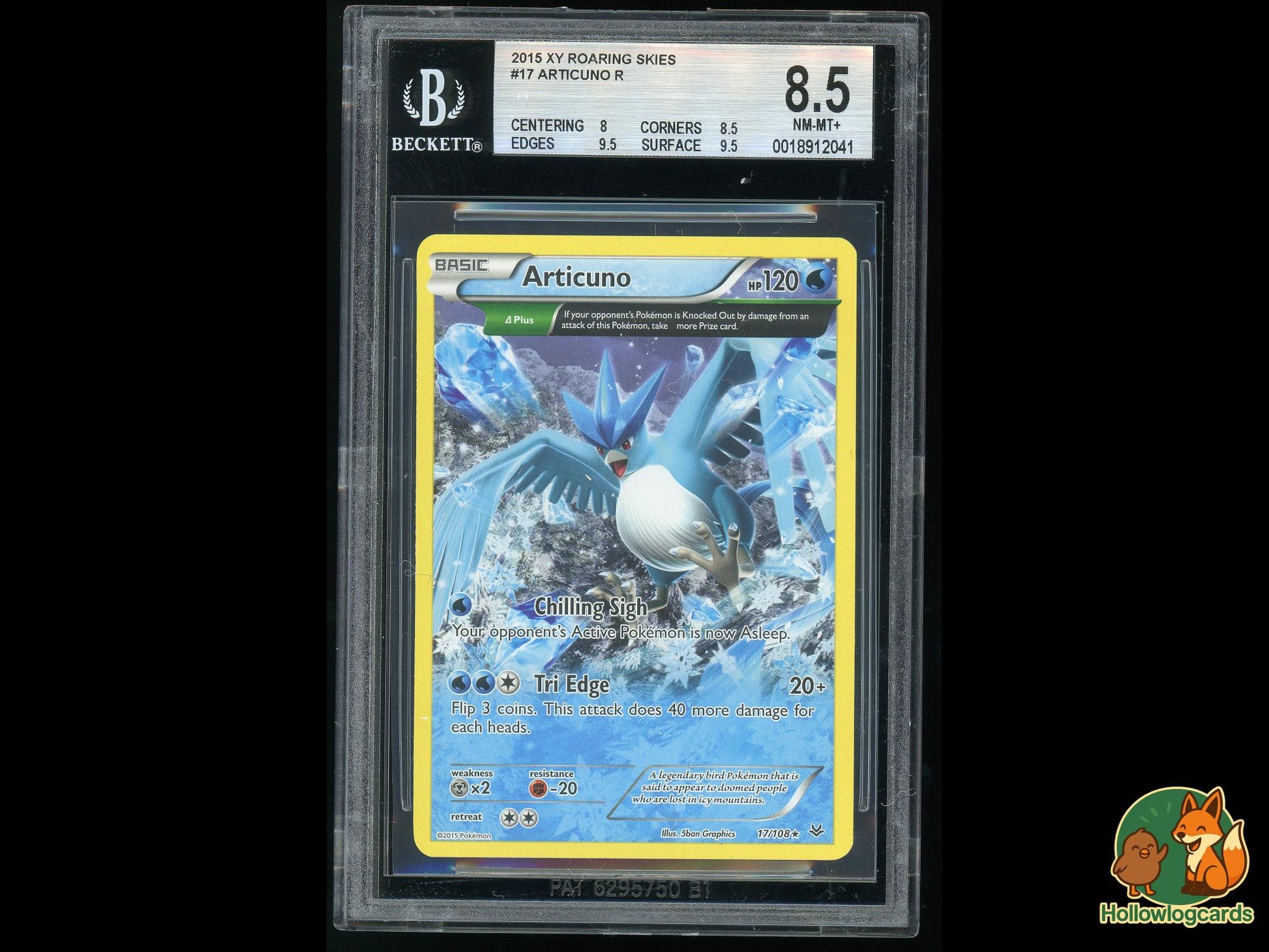 Graded Articuno (17/108) - Roaring Skies Pokémon Card