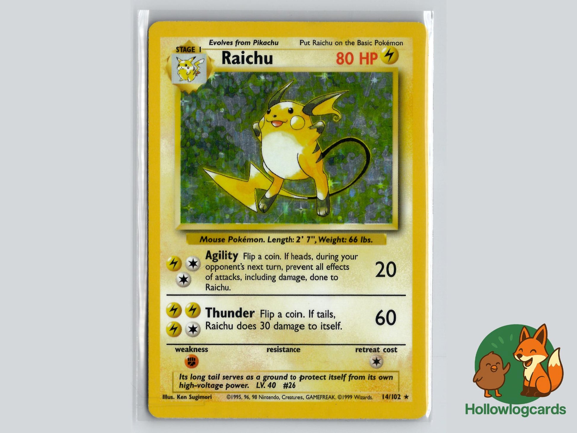 Raichu (14/102) - Base Pokémon Card