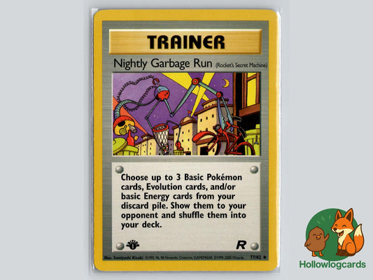 1st Edition Nightly Garbage Run (77/82) - Team Rocket Pokémon Card