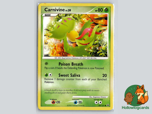 Carnivine (68/127) - Platinum Pokémon Card