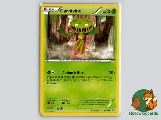 Carnivine (5/113) - Legendary Treasures Pokémon Card