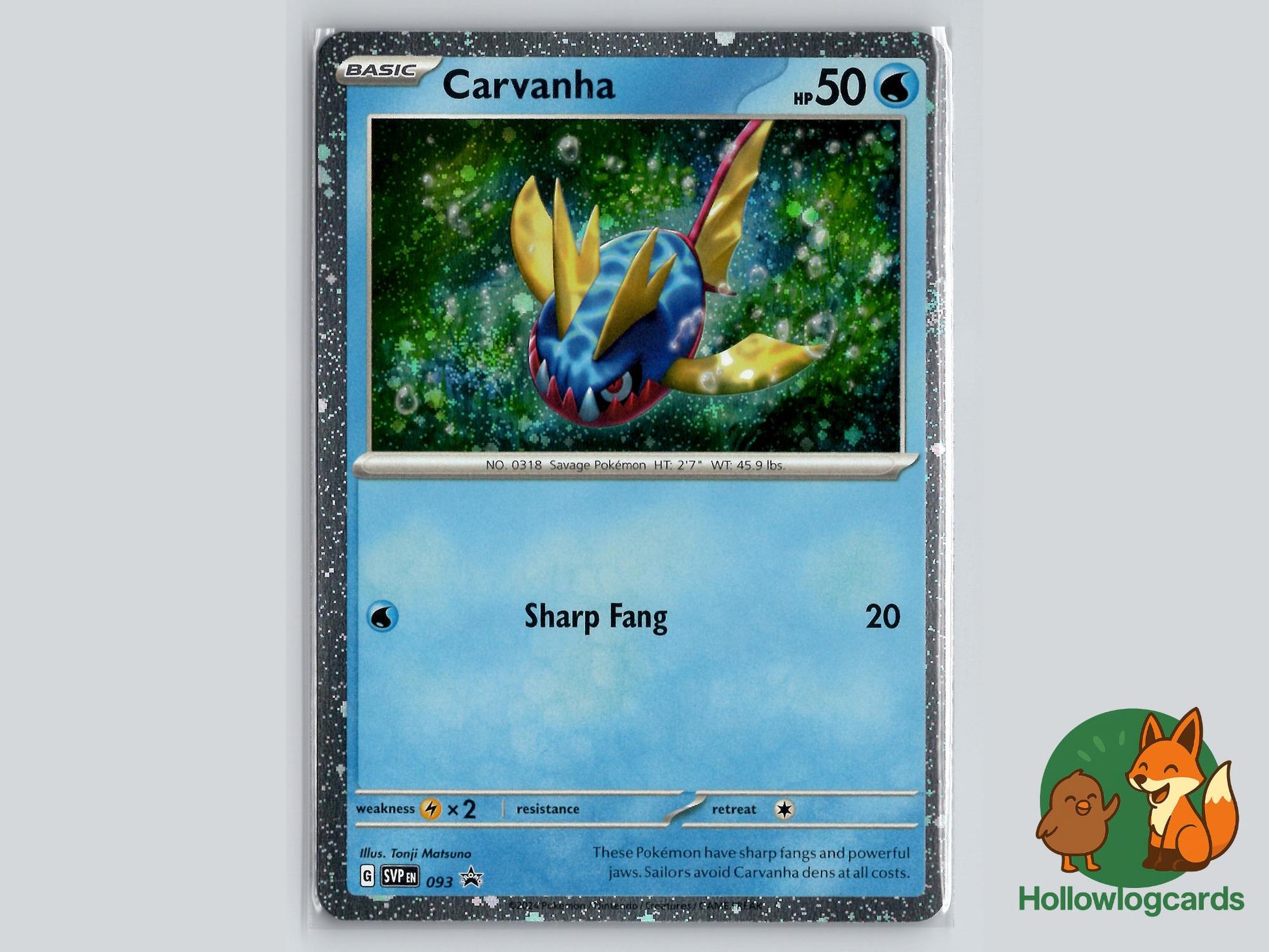 Carvanha (093) - Scarlet & Violet Pokémon Card