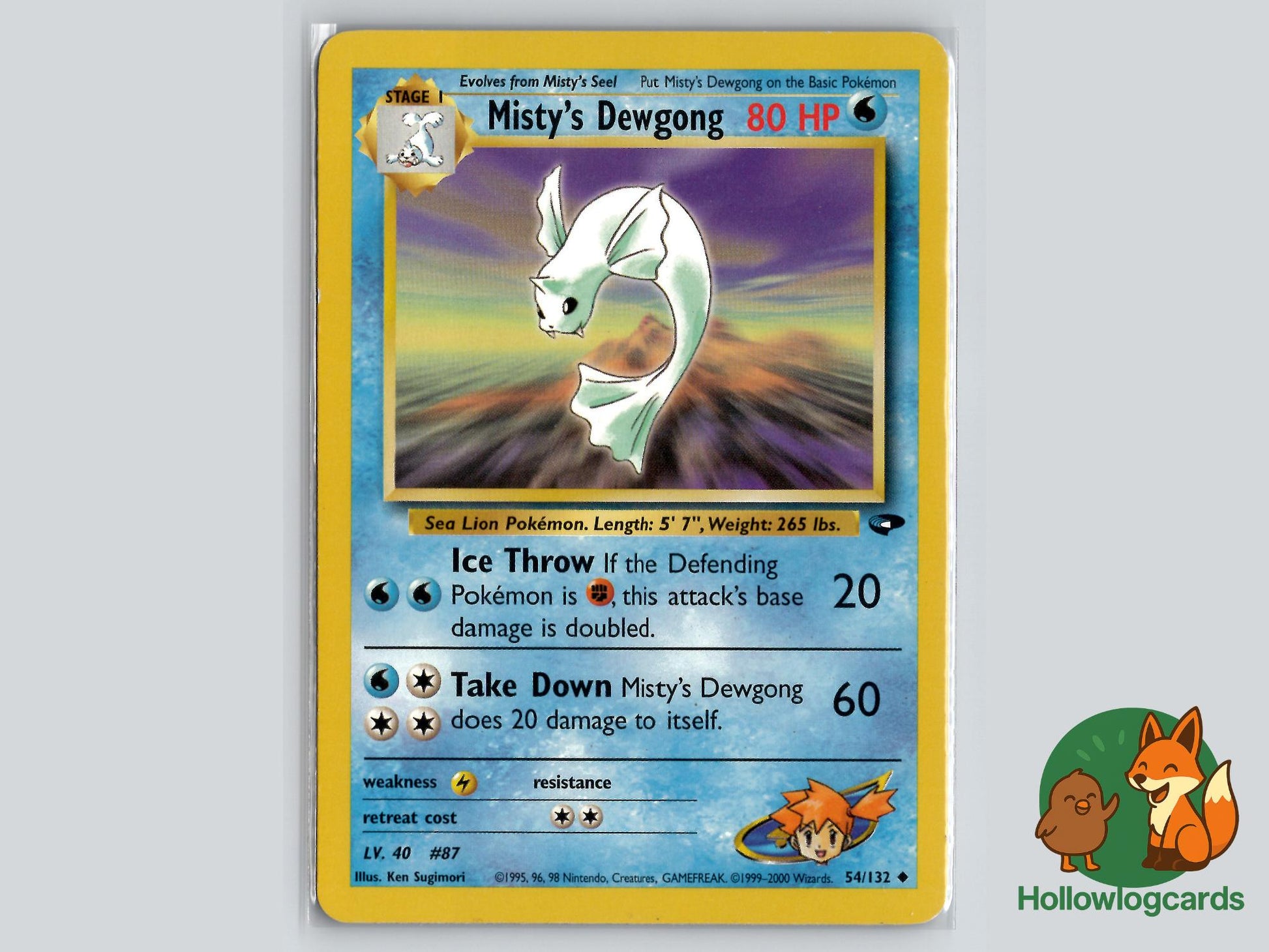 Misty's Dewgong (54/132) - Gym Challenge Pokémon Card