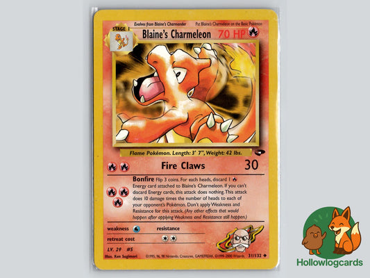 Blaine's Charmeleon (31/132) - Gym Challenge Pokémon Card