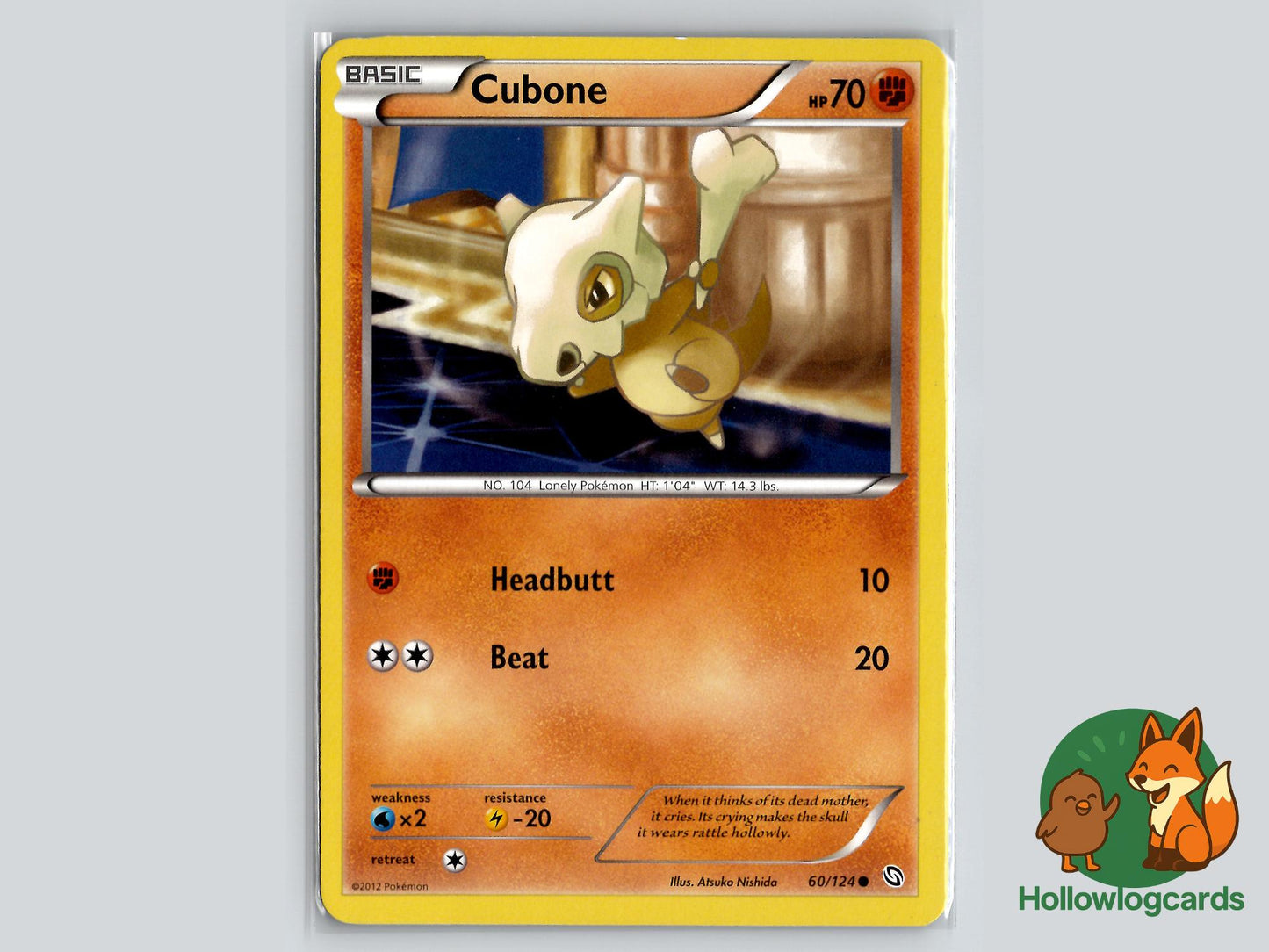 Cubone (60/124) - Dragons Exalted Pokémon Card