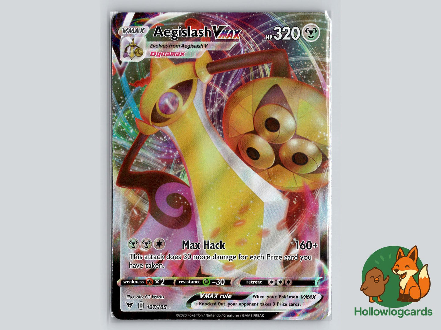 Aegislash VMAX (127/185) - Vivid Voltage Pokémon Card