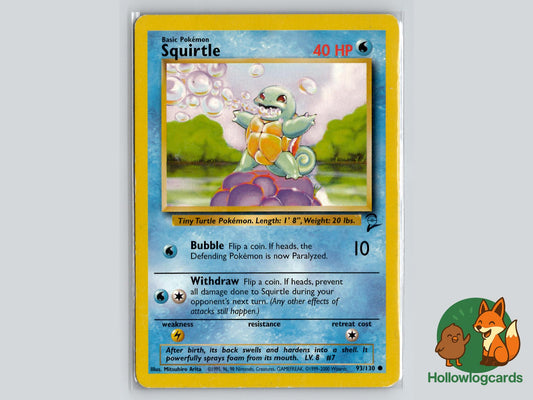 Squirtle (93/130) - Base Set 2 Pokémon Card