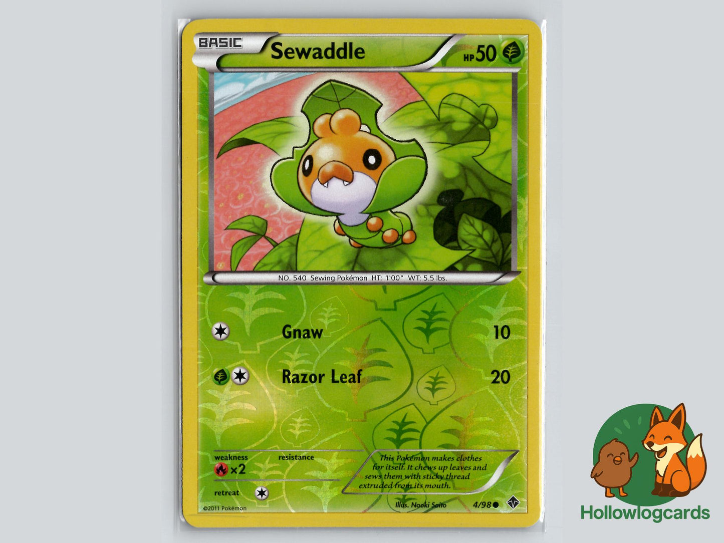 Sewaddle (4/98) - Emerging Powers Pokémon Card