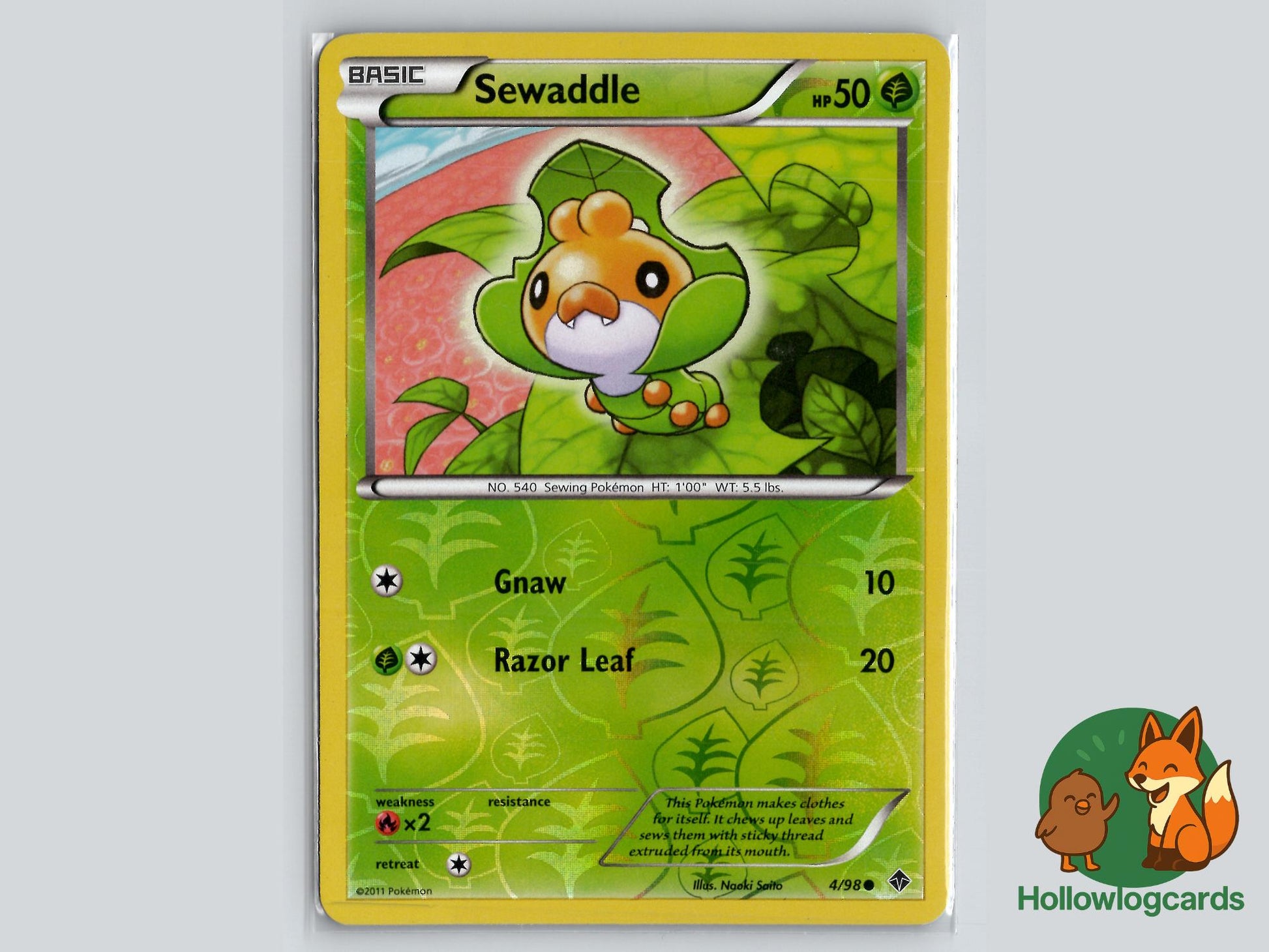 Sewaddle (4/98) - Emerging Powers Pokémon Card