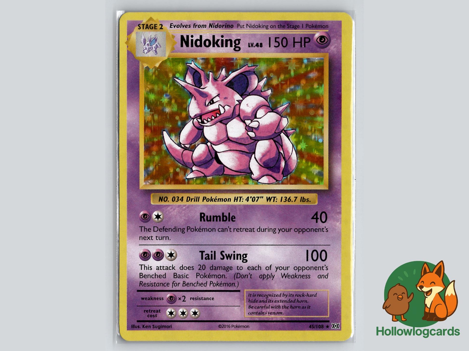 Nidoking (45/108) - Evolutions Pokémon Card