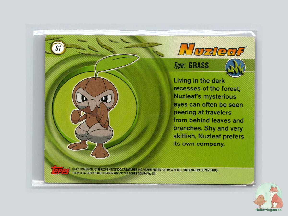 Nuzleaf (#61) - Topps Advanced Trading Cards