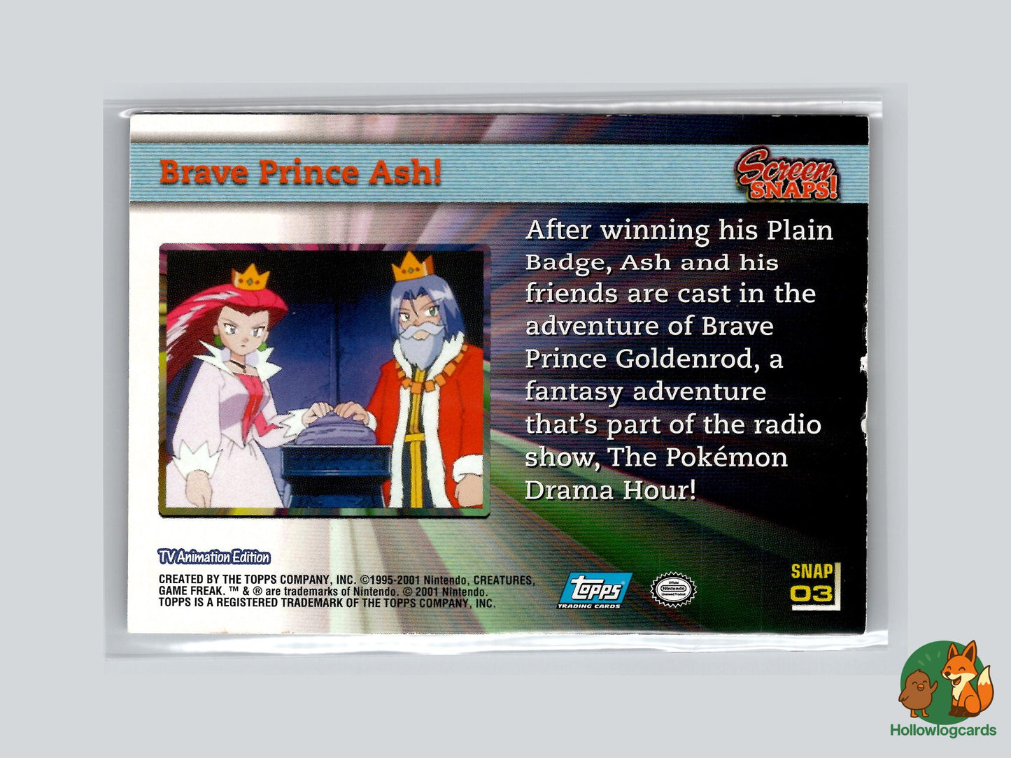 Brave Prince Ash! [Pikachu Togepi] (#40) - Topps Johto League Champions Trading Cards
