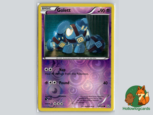 Golett (58/124) - Dragons Exalted Pokémon Card