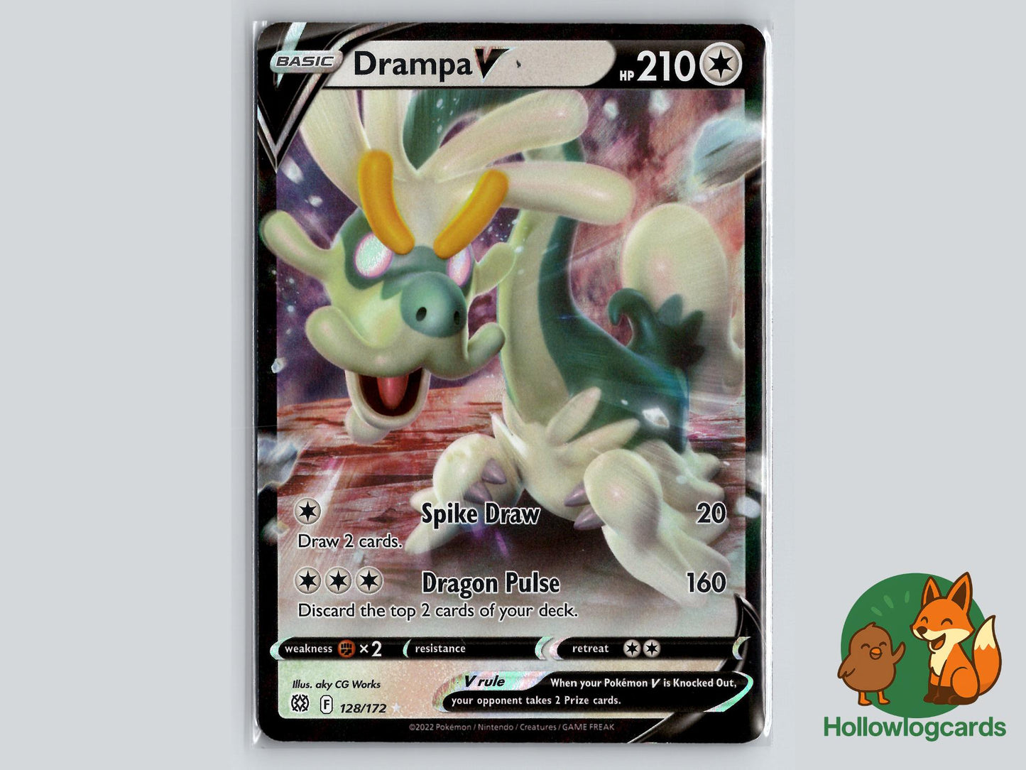 Drampa V (128/172) - Brilliant Stars Pokémon Card