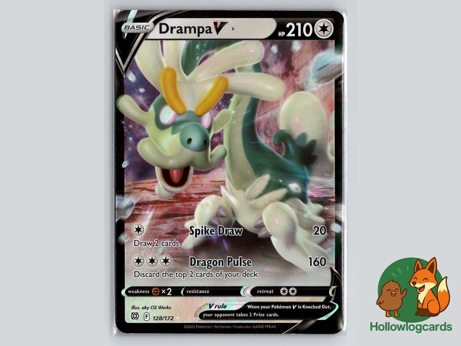Drampa V (128/172) - Brilliant Stars Pokémon Card