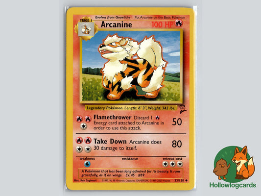 Arcanine (33/130) - Base Set 2 Pokémon Card
