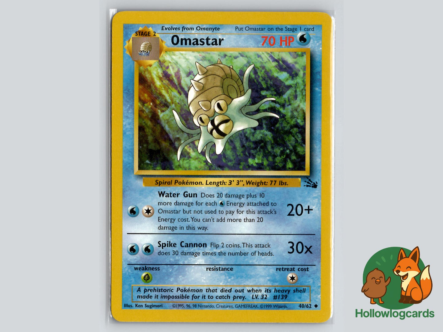 Omastar (40/62) - Fossil Pokémon Card