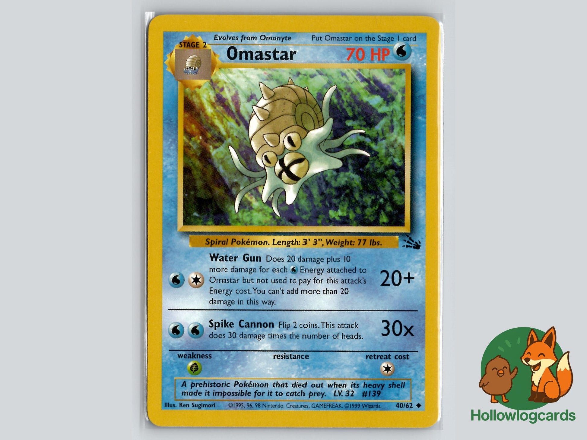 Omastar (40/62) - Fossil Pokémon Card