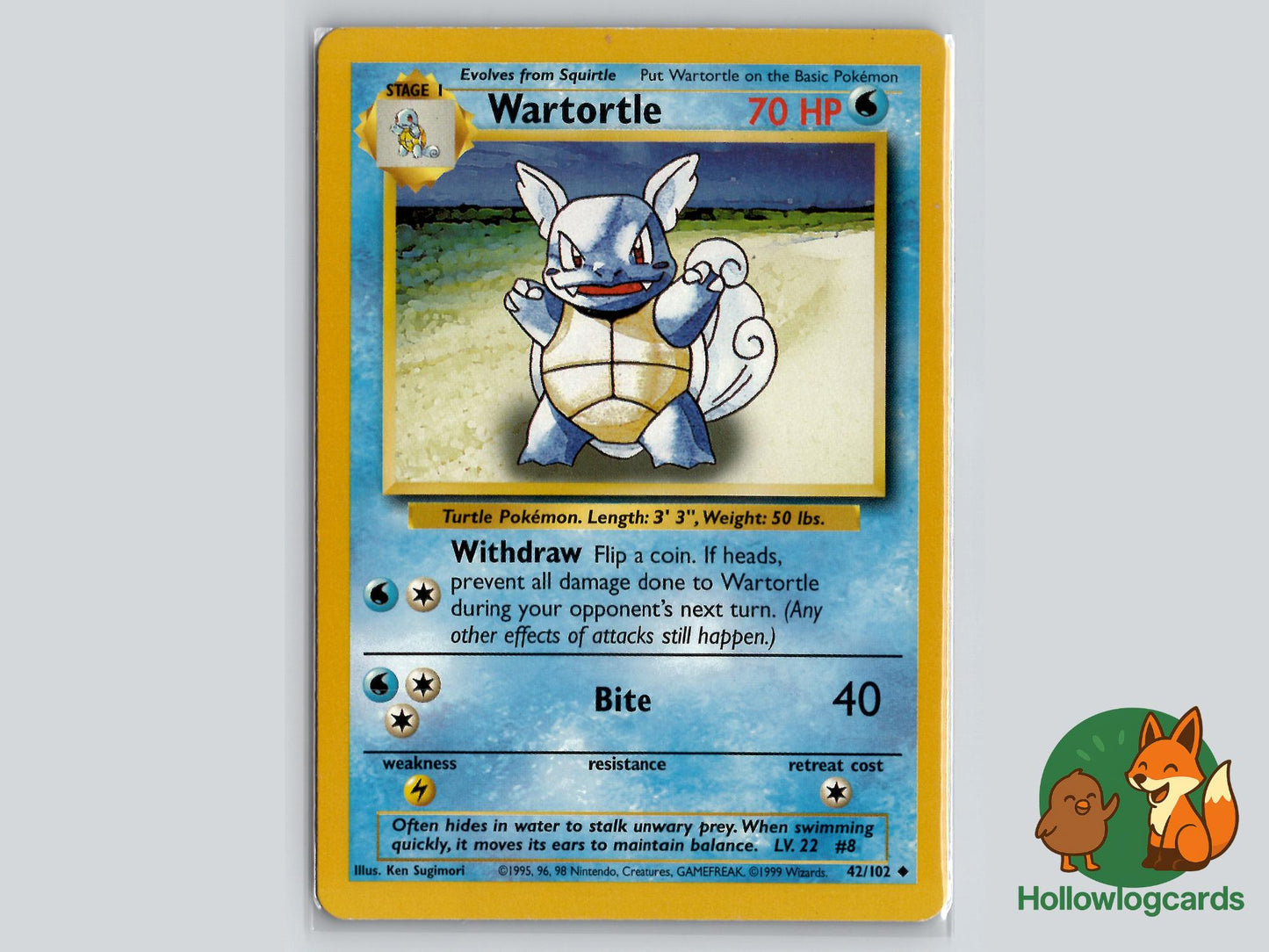 Wartortle (42/102) - Base Pokémon Card