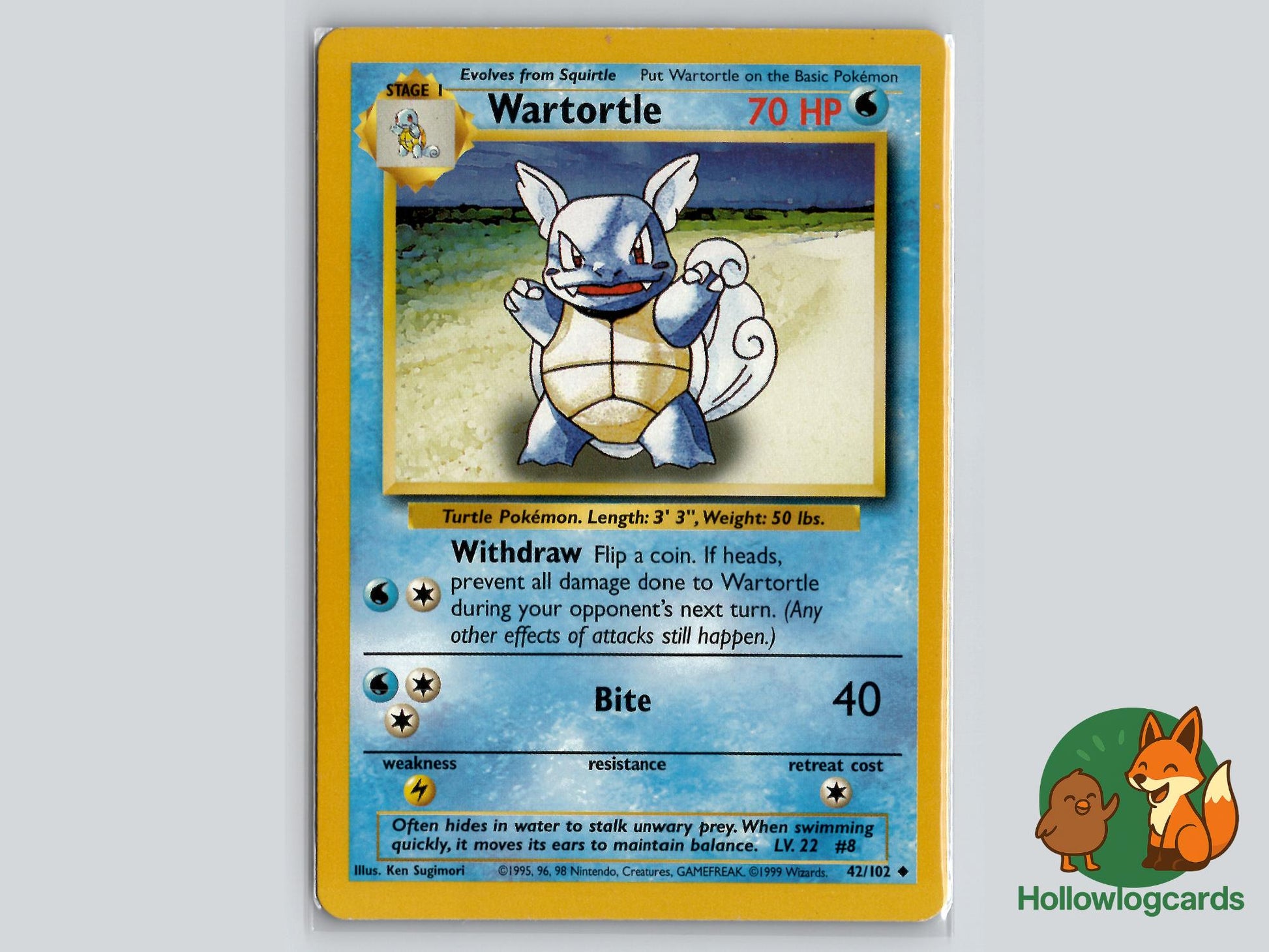 Wartortle (42/102) - Base Pokémon Card