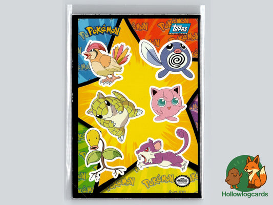 Pidgeotto, Poliwag, Sandshrew, Jigglypuff, Bellsprout, Rattata - Topps The First Movie Trading Cards Pokémon Card