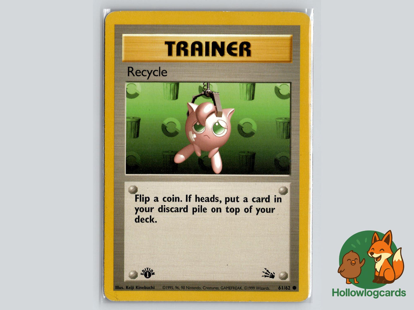 1st Edition Recycle (61/62) - Fossil Pokémon Card