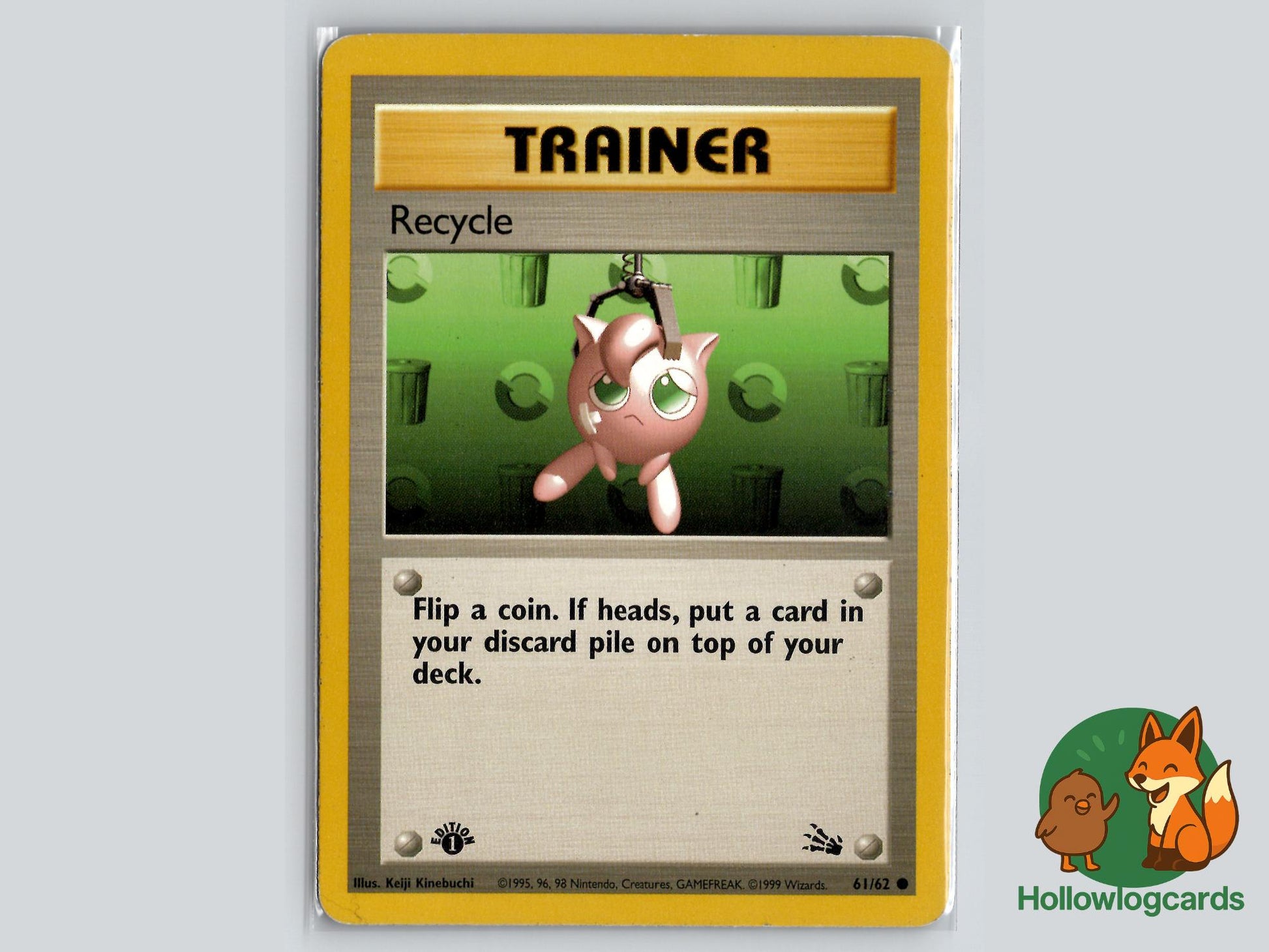 1st Edition Recycle (61/62) - Fossil Pokémon Card