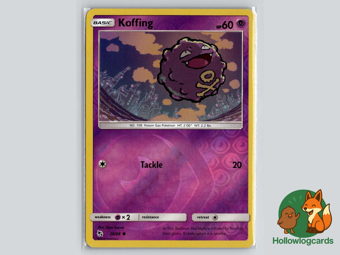 Koffing ( 28/68 ) Reverse Holo - Hidden Fates - Near Mint