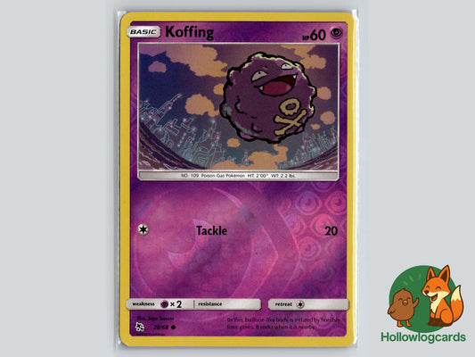 Koffing ( 28/68 ) Reverse Holo - Hidden Fates - Near Mint