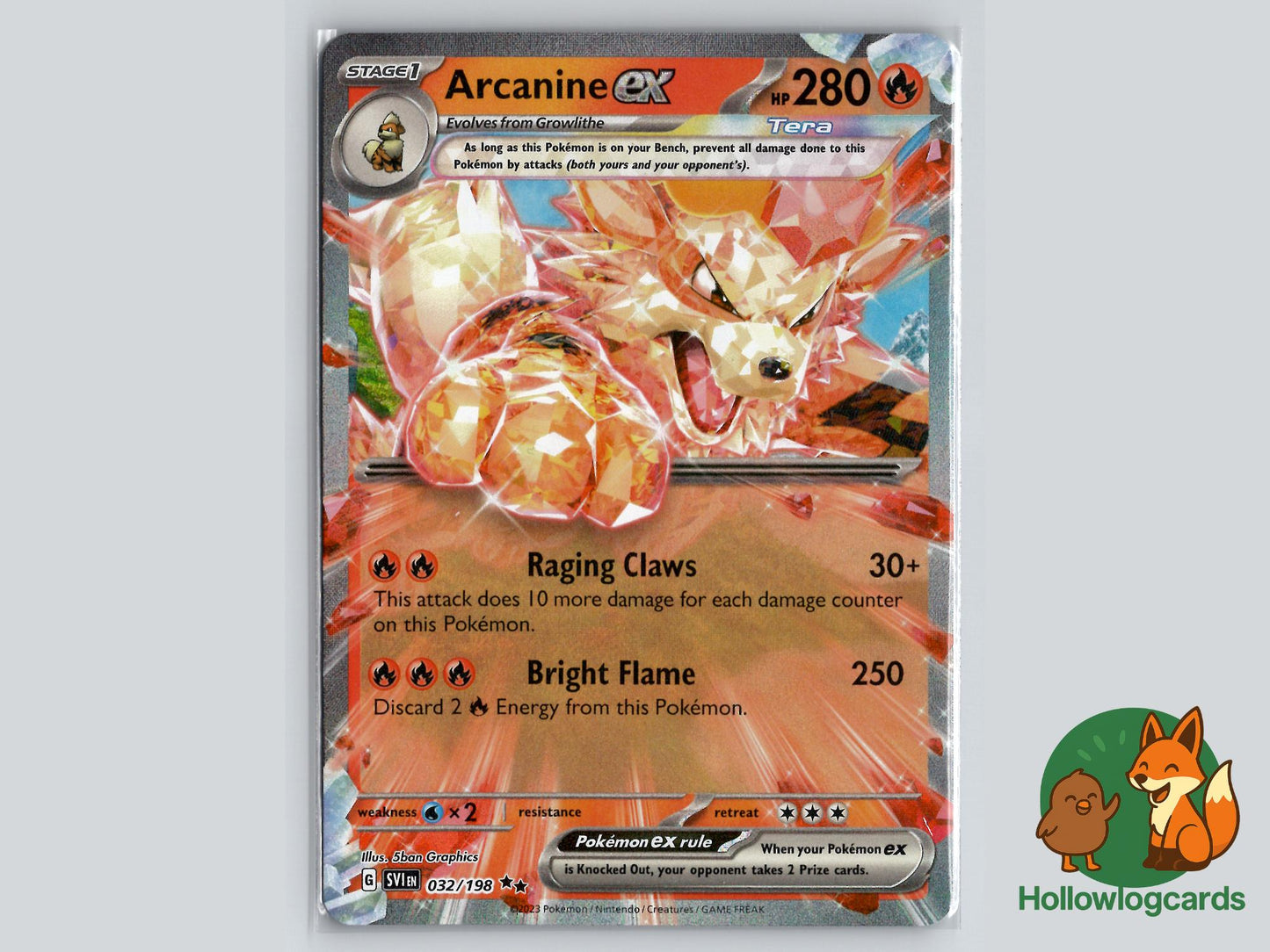 Arcanine ex (032/198) - Scarlet & Violet Pokémon Card