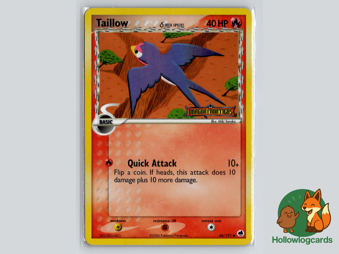 Taillow (66/101) - Dragon Frontiers Pokémon Card