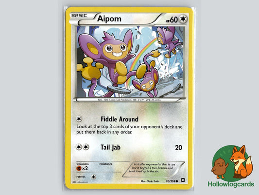 Aipom (90/114) - Steam Siege Pokémon Card