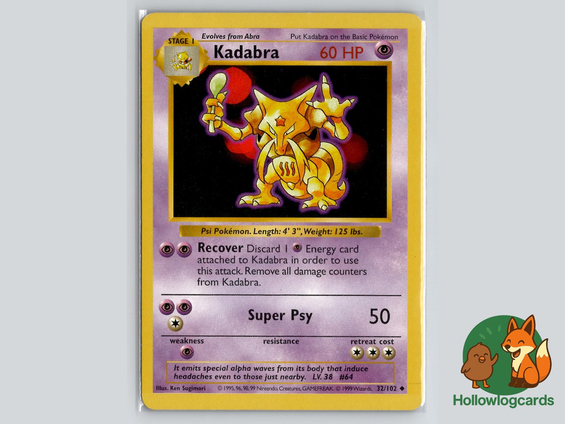 Kadabra (32/102) - Base Pokémon Card