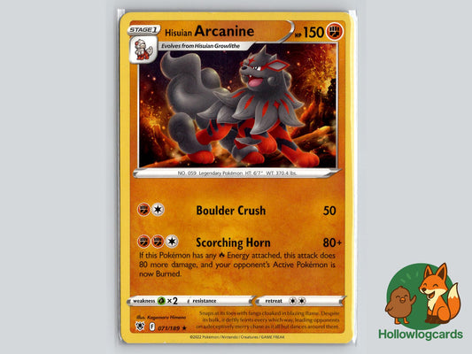 Hisuian Arcanine (071/189) - Astral Radiance Pokémon Card
