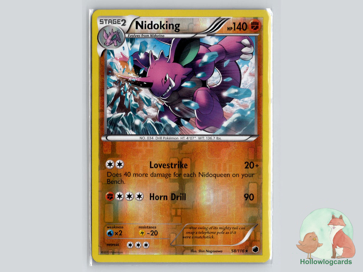 Nidoking (58/116) - Plasma Freeze Pokémon Card