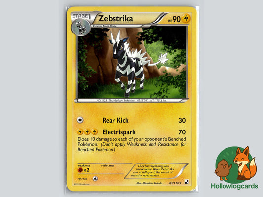 Zebstrika (43/114) - Black & White Pokémon Card