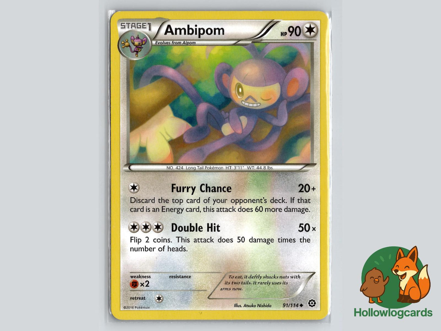 Ambipom (91/114) - Steam Siege Pokémon Card
