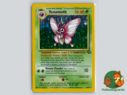 Venomoth (13/64) - Jungle Pokémon Card