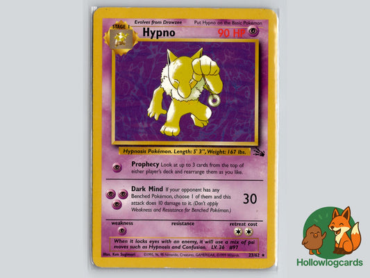 Hypno (23/62) - Fossil Pokémon Card