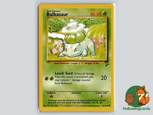 Bulbasaur (67/130) - Base Set 2 Pokémon Card