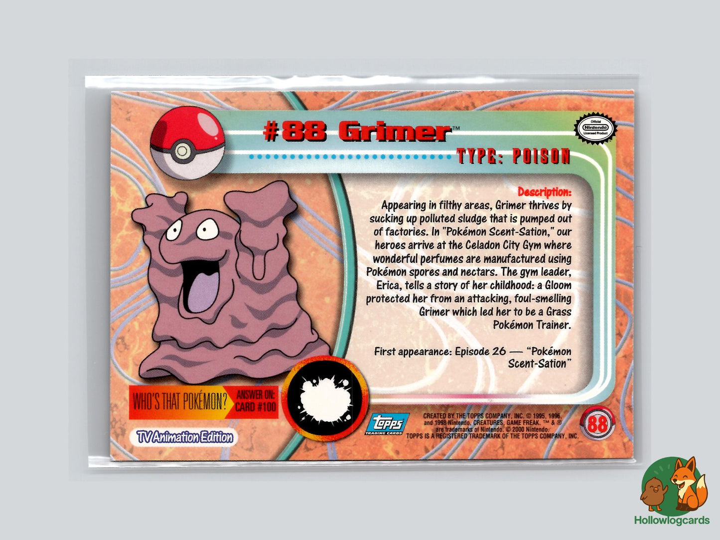Grimer (#88) Rainbow Foil - Topps Trading Cards Series 2