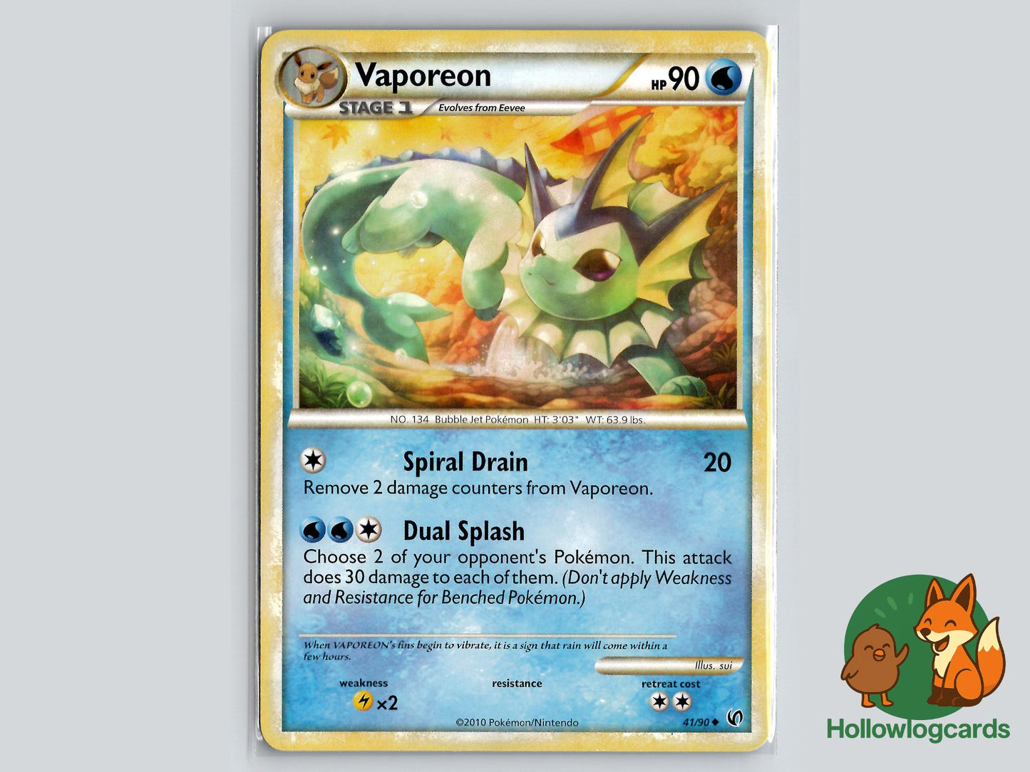 Vaporeon (41/90) - Undaunted Pokémon Card