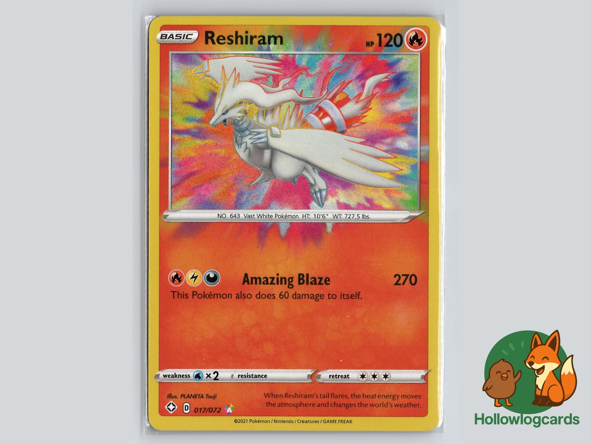 Reshiram ( 017/072 ) - Shining Fates - Near Mint