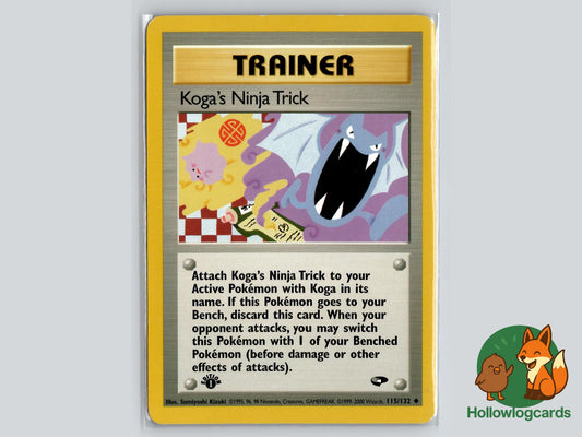 1st Edition Koga's Ninja Trick (115/132) - Gym Challenge Pokémon Card
