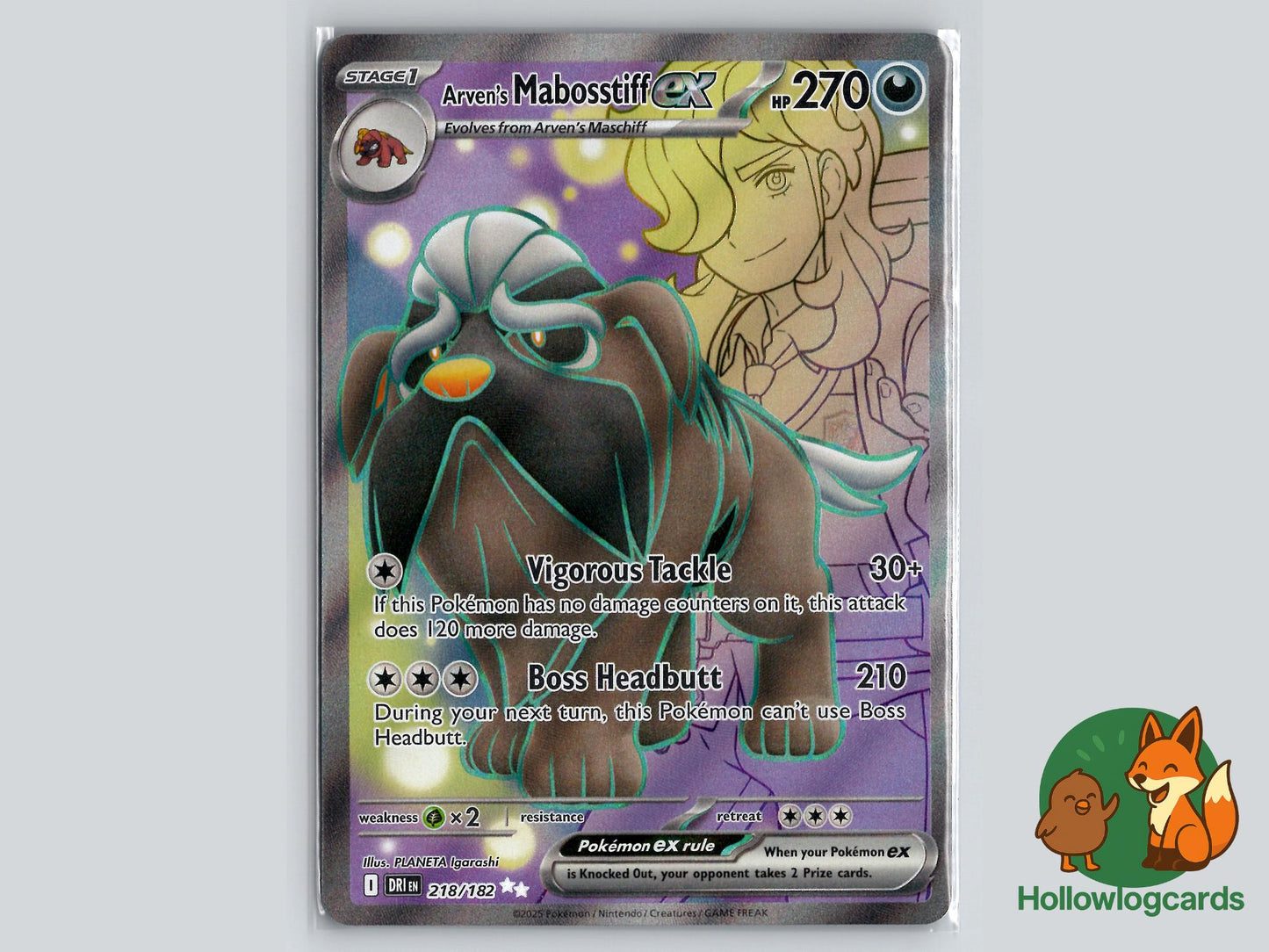 Arven's Mabosstiff (218/182) - Destined Rivals Pokémon Card