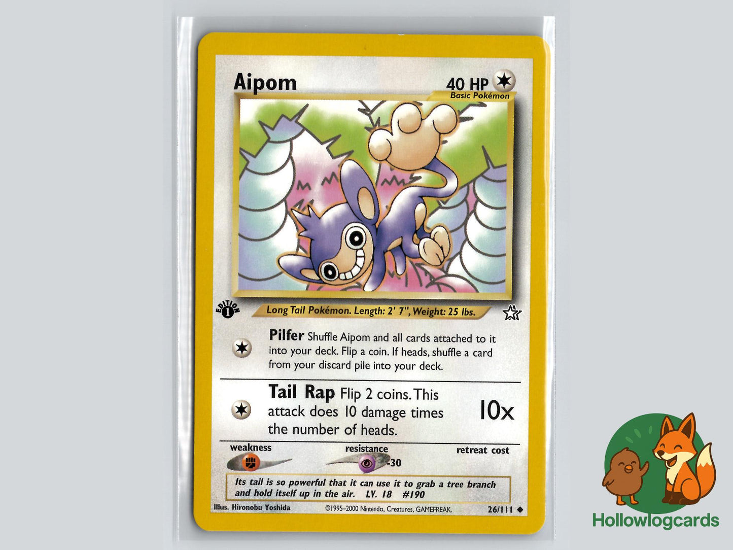 1st Edition Aipom (26/111) - Neo Genesis Pokémon Card