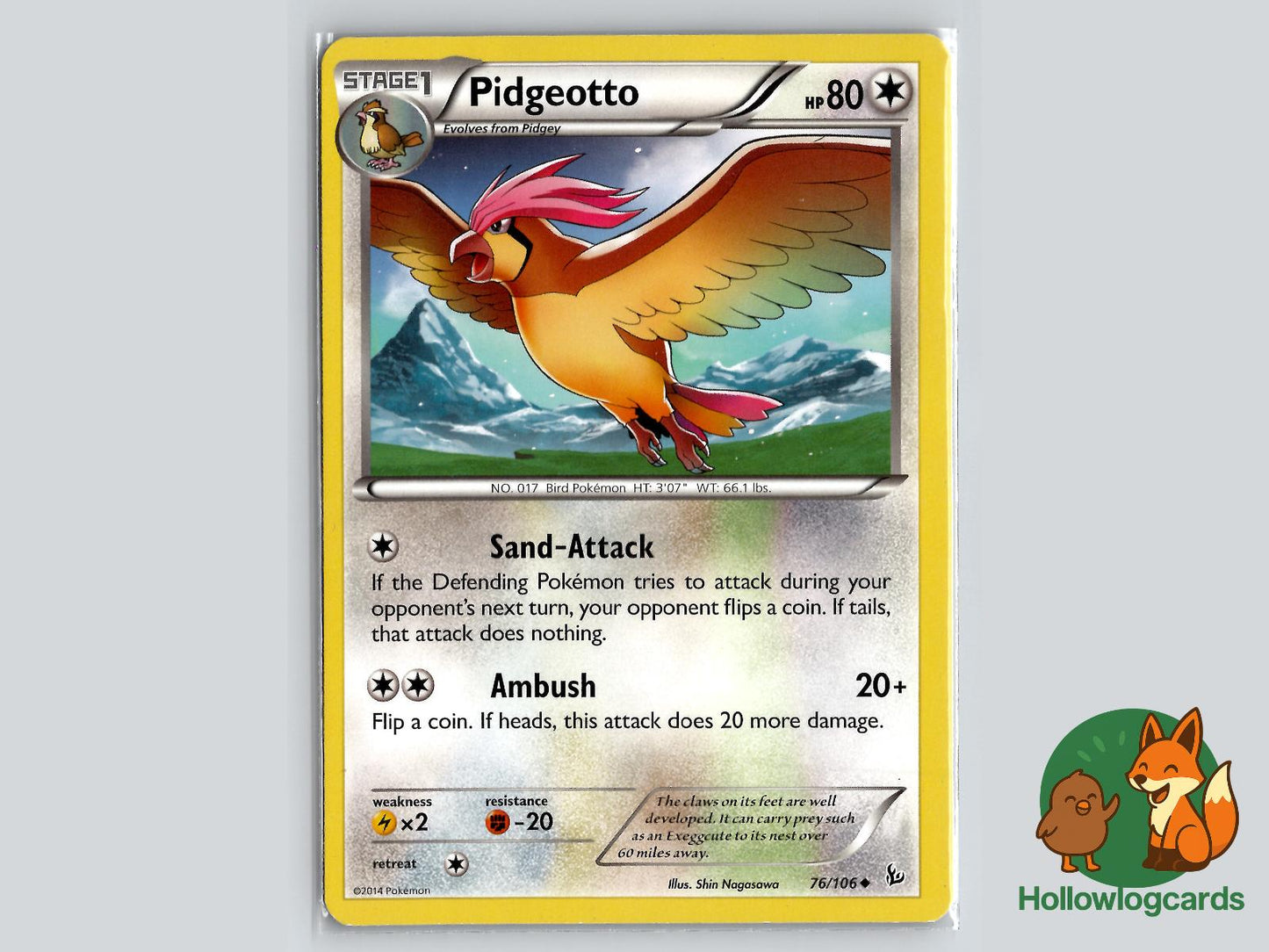 Pidgeotto (76/106) - Flashfire Pokémon Card
