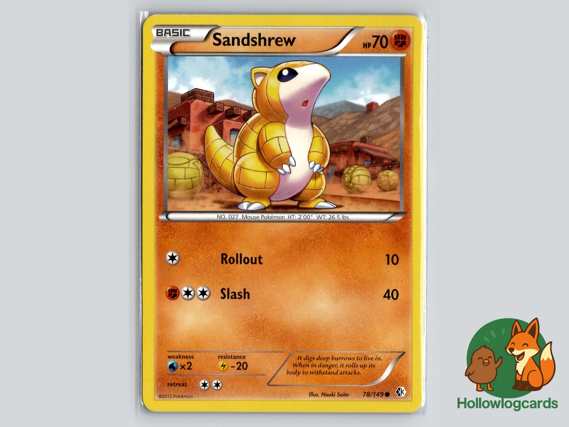 Sandshrew (78/149) - Boundaries Crossed Pokémon Card