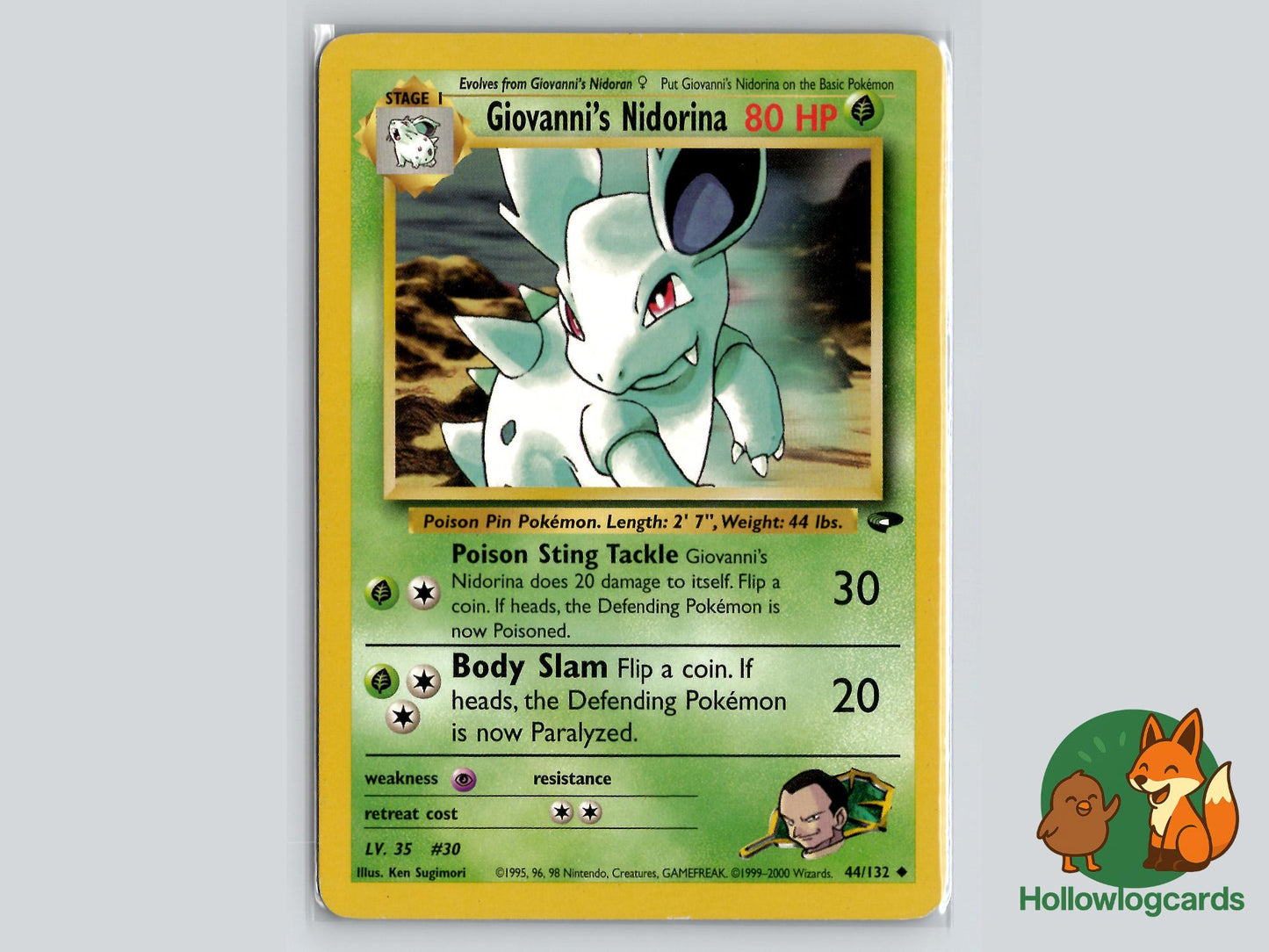 Giovanni's Nidorina (44/132) - Gym Challenge Pokémon Card