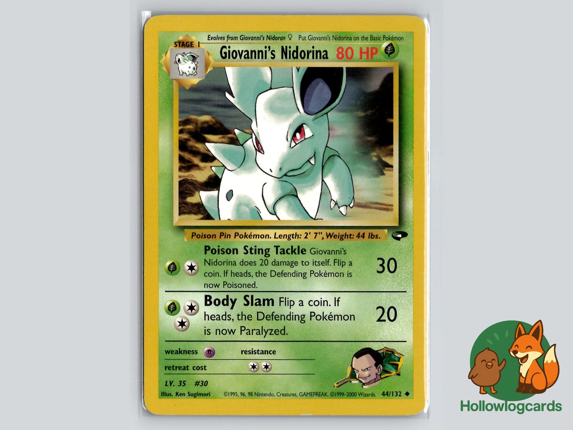 Giovanni's Nidorina (44/132) - Gym Challenge Pokémon Card